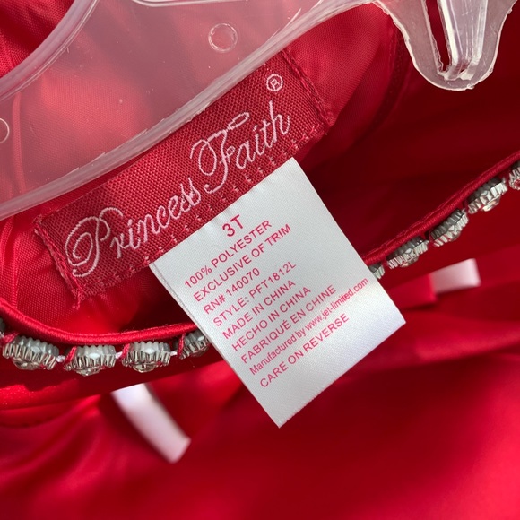 Formal Red Toddler Girls’ Dress - Picture 3 of 3